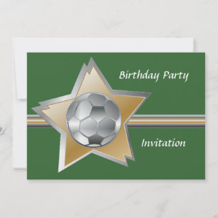 Invitación Fiesta de cumpleaños de la estrella del fútbol de 