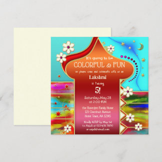 Invitación Fiesta de cumpleaños de la Fantasía floral de colo