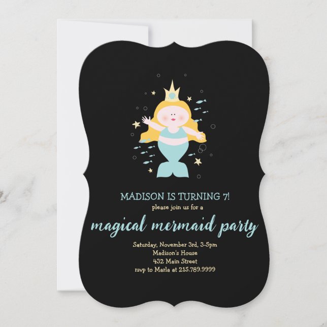 Invitación Fiesta de Cumpleaños de la Fiesta Sirvienta Blonde (Anverso)