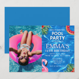 Invitación Fiesta de cumpleaños de la foto del grupo