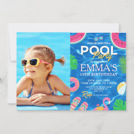 Invitación Fiesta de cumpleaños de la foto del grupo