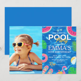 Invitación Fiesta de cumpleaños de la foto del grupo