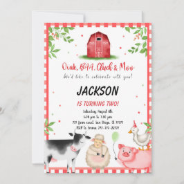 Invitación Fiesta de cumpleaños de la granja