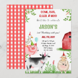 Invitación Fiesta de cumpleaños de la granja