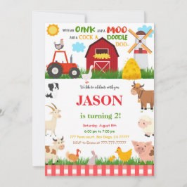 Invitación Fiesta de cumpleaños de la granja