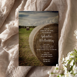 Invitación Fiesta de Cumpleaños de la Granja de Hay Bales