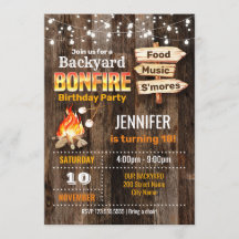 Fiesta de cumpleaños de la hoguera trasera