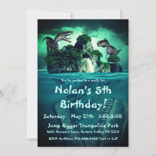 Invitación Fiesta de cumpleaños de la Isla de los Dinosaurios