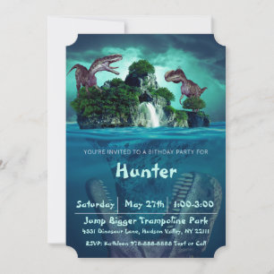 Invitación Fiesta de cumpleaños de la Isla de los Dinosaurios