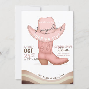 Invitación Fiesta de cumpleaños de la lechera rosa del suroes