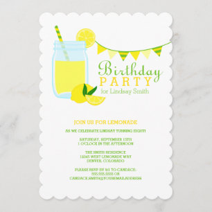Invitación Fiesta de cumpleaños de la limonada