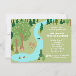 Invitación Fiesta de cumpleaños de la naturaleza de los anima