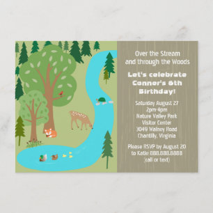 Invitación Fiesta de cumpleaños de la naturaleza rústica de W