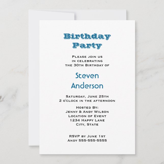 Invitación Fiesta de Cumpleaños de la Nebulosa de Orión (Anverso)