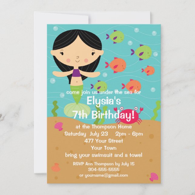 Invitación Fiesta de cumpleaños de la niñita sirvienta Person (Anverso)
