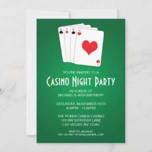 Invitación Fiesta de cumpleaños de la noche del Casino