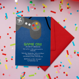 Invitación Fiesta de cumpleaños de la noche del juego