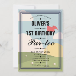 Invitación Fiesta de cumpleaños de la pareja de golf