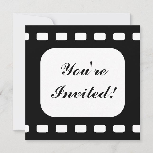 Invitación Fiesta de cumpleaños de la película de la tira de (Anverso)