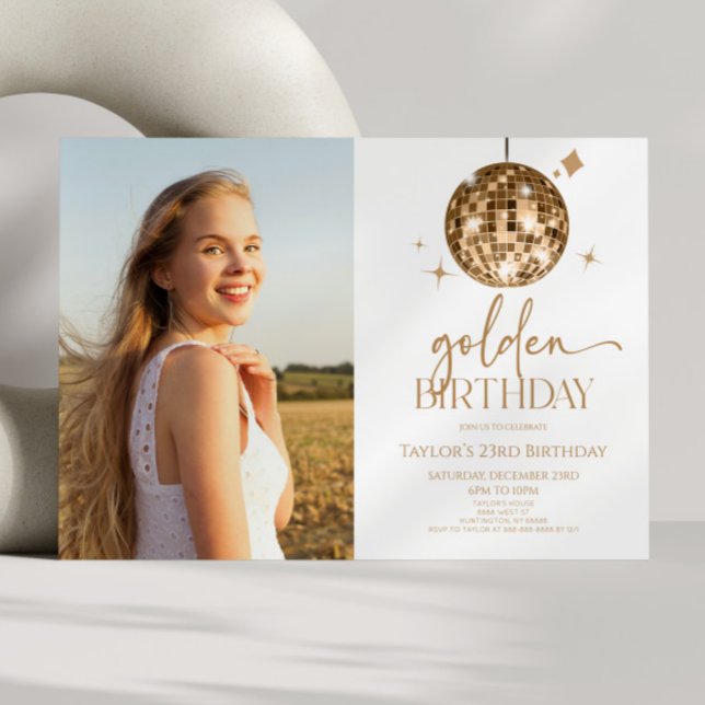 Invitación Fiesta de cumpleaños de la película de oro Disco B (Subido por el creador)