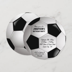 Invitación Fiesta de cumpleaños de la pelota de fútbol