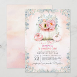 Invitación Fiesta de cumpleaños de la pequeña calabaza de oro