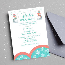 Invitación Fiesta de cumpleaños de la piscina de invierno
