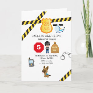 Invitación Fiesta de Cumpleaños de la Policía