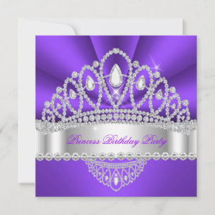 Invitación Fiesta de Cumpleaños de la Princesa con la Diadema