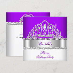 Invitación Fiesta de Cumpleaños de la Princesa con la Tiara d
