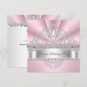 Invitación Fiesta de Cumpleaños de la Princesa con Tiara de D