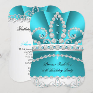 Invitación Fiesta de Cumpleaños de la Princesa con Tiara de D