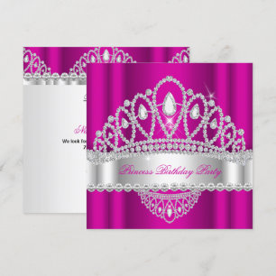 Invitación Fiesta de Cumpleaños de la Princesa con Tiara de D