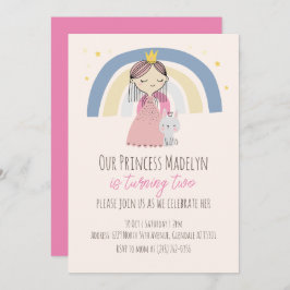 Invitación Fiesta de cumpleaños de la princesa cuta