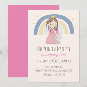 Invitación Fiesta de cumpleaños de la princesa cuta