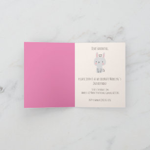 Invitación Fiesta de cumpleaños de la princesa cuta