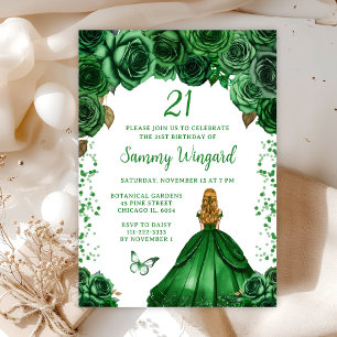 Invitación Fiesta de Cumpleaños de la Princesa de Cabello Rub