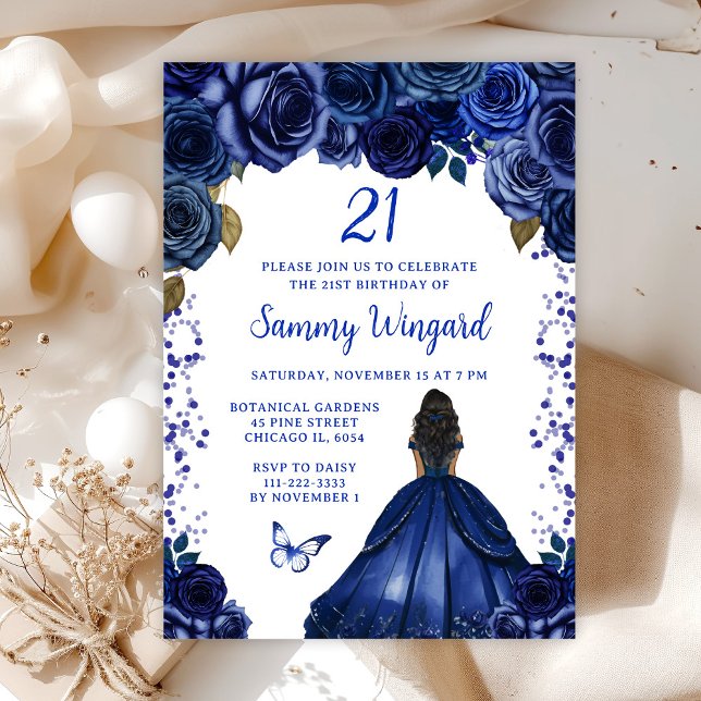 Invitación Fiesta de cumpleaños de la princesa de la piel osc (Subido por el creador)