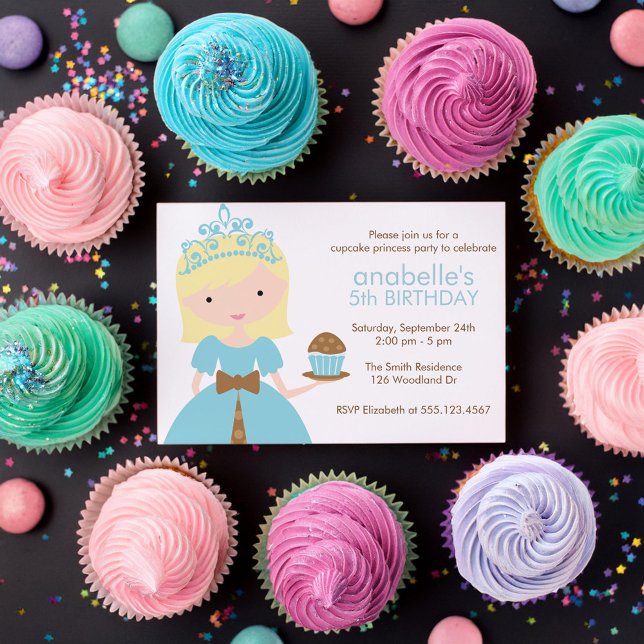 Invitación Fiesta de cumpleaños de la princesa de la torta do (Subido por el creador)