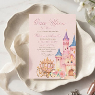 Invitación Fiesta de cumpleaños de la princesa de oro rosa Cu