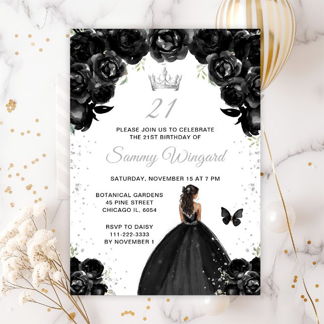 Invitación Fiesta de Cumpleaños de la Princesa de Piel Negra  (Subido por el creador)