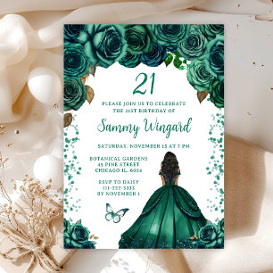 Invitación Fiesta de Cumpleaños de la Princesa de Piel Oscura