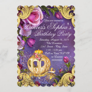 Invitación Fiesta de cumpleaños de la princesa de venta de ha