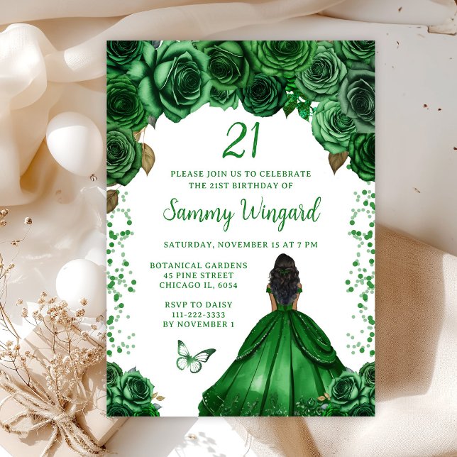 Invitación Fiesta de Cumpleaños de la Princesa de Verde Cazad (Subido por el creador)