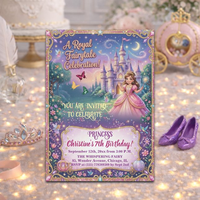 Invitación Fiesta de cumpleaños de la princesa del castillo d (Subido por el creador)