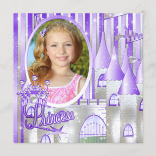 Invitación Fiesta de cumpleaños de la princesa púrpura