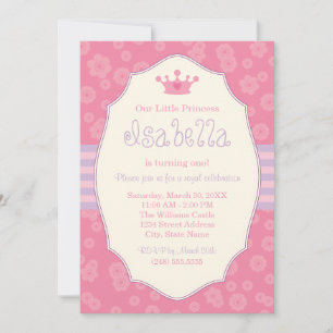 Invitación Fiesta de cumpleaños de la princesa púrpura de la 