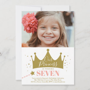 Invitación Fiesta de Cumpleaños de la Princesa Rosa