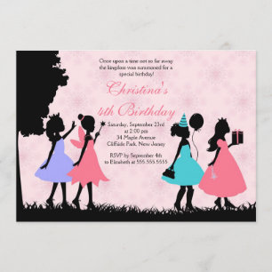 Invitación Fiesta de cumpleaños de la princesa rosa Bonito