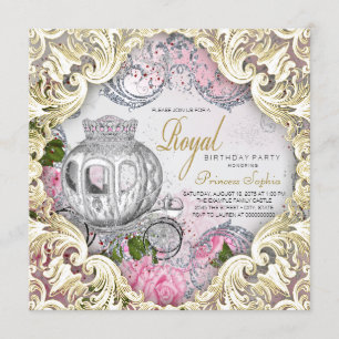 Invitación Fiesta de cumpleaños de la princesa Royal Fairytal